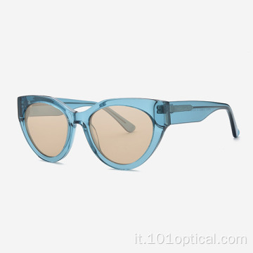 Occhiali da sole da donna classici in acetato Cat Eye